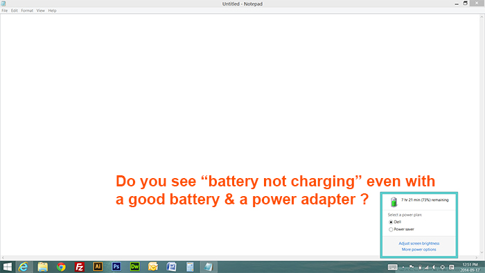 Dell Laptop Battery Not Charging When Plugged In Windows 8