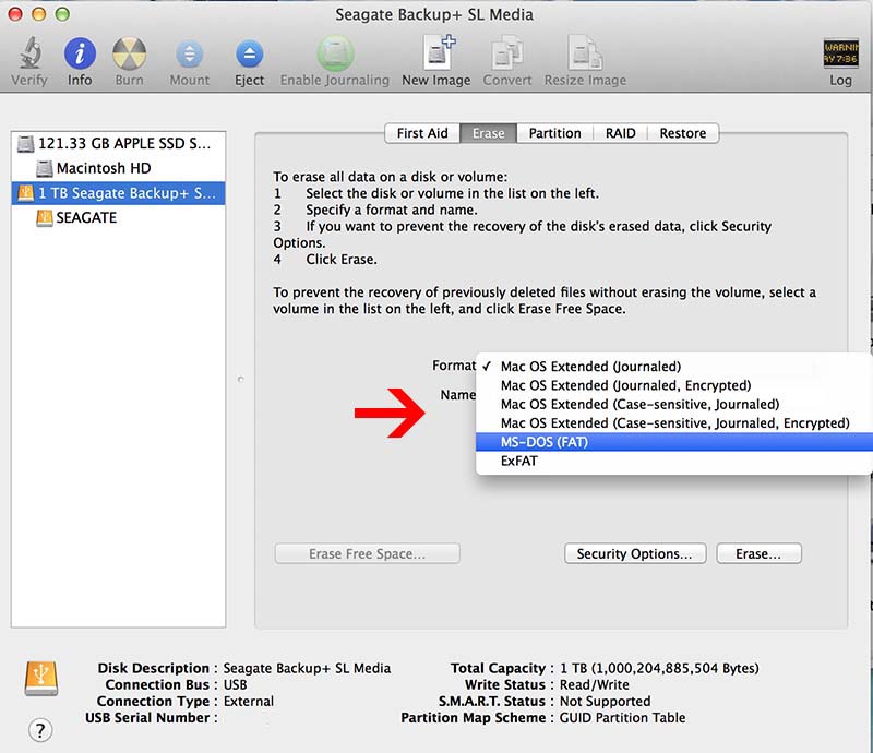 formatted usb for mac