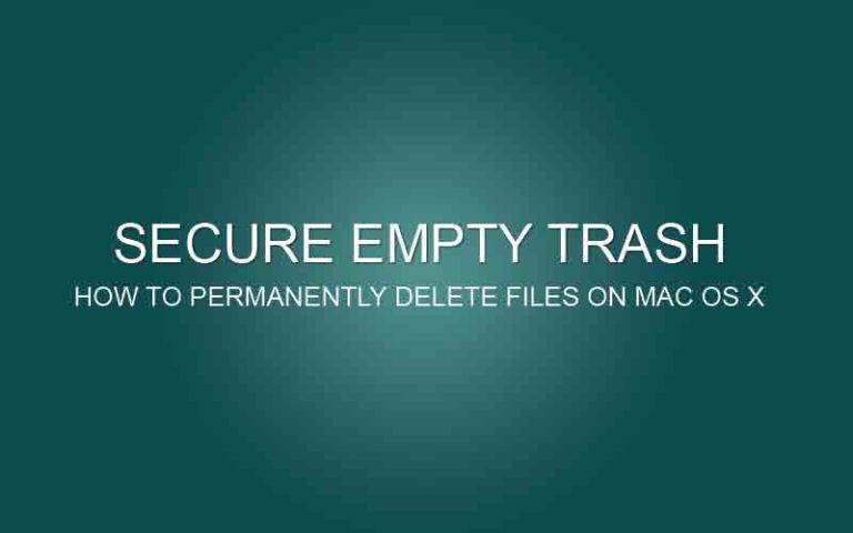 secure empty trash