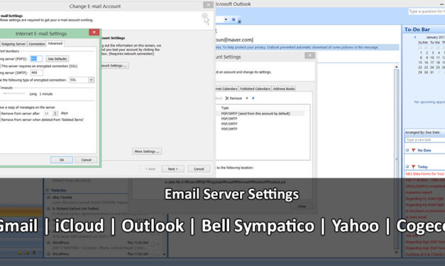 icloud email server settings