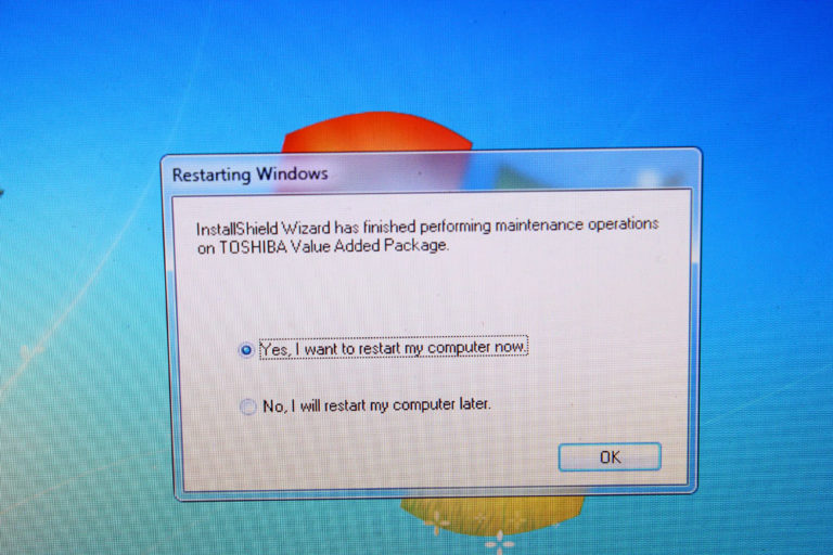 toshiba value added package install windows 10