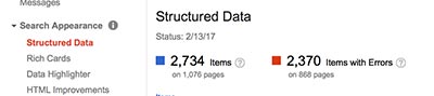 google structured data errors (missing:title, author, updated)