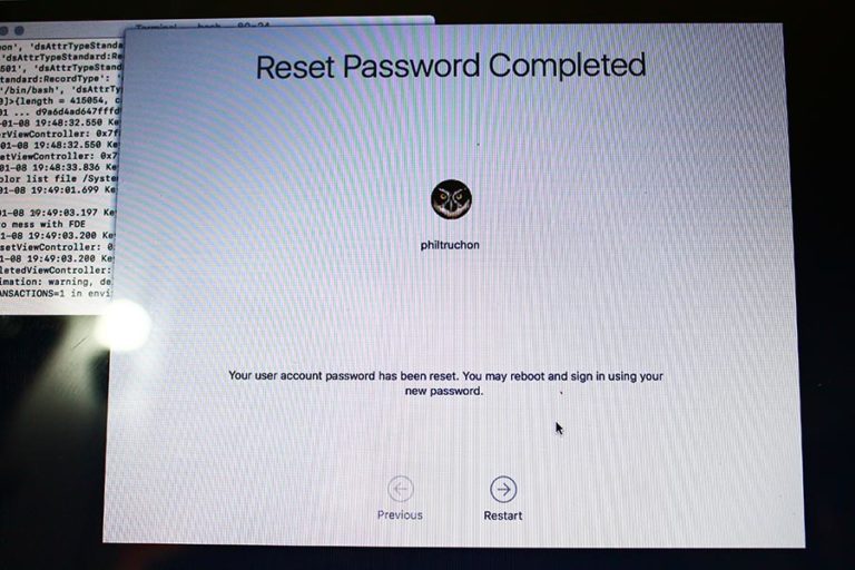 how to reset password on mac desktop